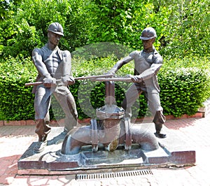 Monument to plumbers in Kremenchuk