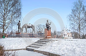 Monument to the poet Batyushkov and other sculptures