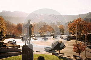 Monument to poet Nikoloz Baratashvili in Tbilisi, Georgia