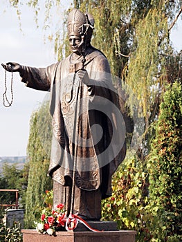 Monument to Pope John Paul II Karol Wojtyla