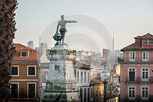 Monument to Prince Henry the Navigator at Infante D. Henrique Square - Porto, Portugal