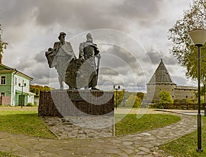 Monument to princes Rurik and Oleg. photo
