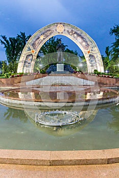 Monument to Rudaki in Dushanbe, capital of Tajikist