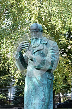 Monument to the Russian writer Fyodor Dostoevsky in Kaliningrad