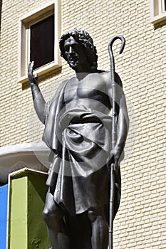 The Monument to Saint John Evangelist the Baptist Standing in Bronze Cathedral of San Juan Argentina