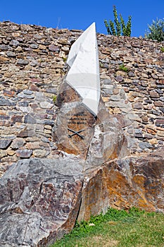 Monument to Salgueiro Maia, a revolutionary Captain of the April 25th, 1974, Revolution in Portugal.