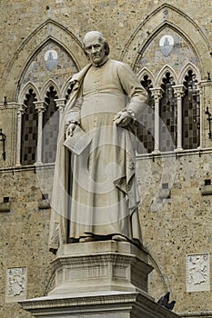 Monument to Salusto Bandini in Siena, Italy