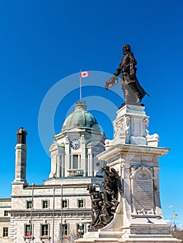 Monument to Samuel de Champlain in Quebec City, Canada