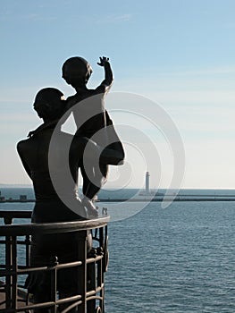 Monument to seaman family in Odessa