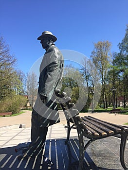 Monument to Sergei Rachmaninoff, Kremlin Park, music sounds, Veliky Novgorod, composer, world famous