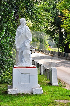 The monument to the soldier near Maikop reservoir photo