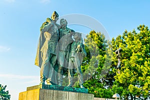 A monument to the soviet army situated at the slavin military cemetery in Bratislava, Slovakia...IMAGE