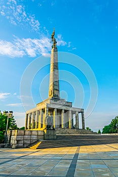 A monument to the soviet army situated at the slavin military cemetery in Bratislava, Slovakia...IMAGE