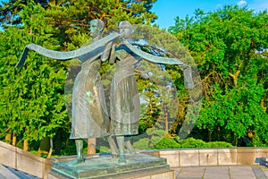 A monument to the soviet army situated at the slavin military cemetery in Bratislava, Slovakia...IMAGE