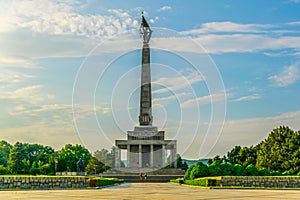 A monument to the soviet army situated at the slavin military cemetery in Bratislava, Slovakia...IMAGE