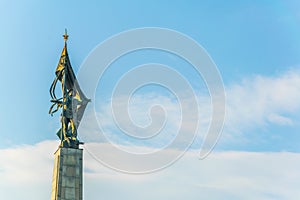 A monument to the soviet army situated at the slavin military cemetery in Bratislava, Slovakia...IMAGE