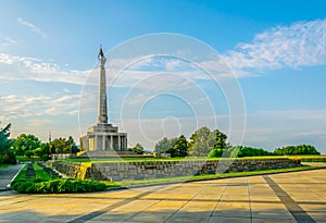 A monument to the soviet army situated at the slavin military cemetery in Bratislava, Slovakia...IMAGE