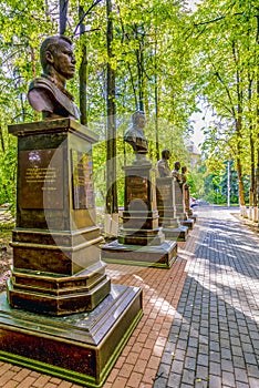 Monument to Soviet pilots and Gagarin in Russia