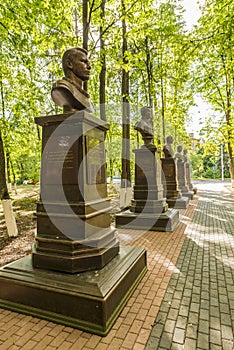 Monument to Soviet pilots and Gagarin in Russia