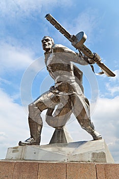 Monument to soviet soldier in New Odessa, Ukraine