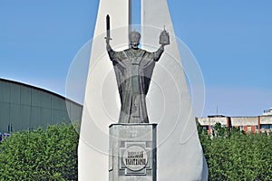 Monument to St Nicholas Wonderworker. Kaliningrad, Russia