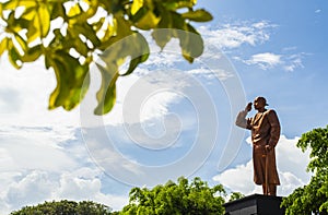 Monument to the statue of General Sudirman, Sudirman is an Indonesian national hero, the leader of the Indonesian army