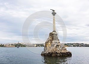 Monument to sunken ships in Sevastopol in the Crimea dedicated to the heroes of the Crimean War of 1853-1856