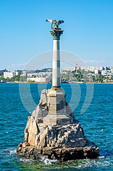 Monument to Sunken Ships in Sevastopol, Crimea peninsula