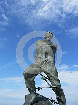 Monument to the Tatar poet Musa CÃ¤lil in Kazan