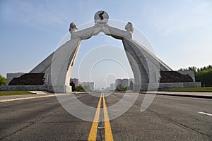 Pyongyang, North Korea. National Reunification monument