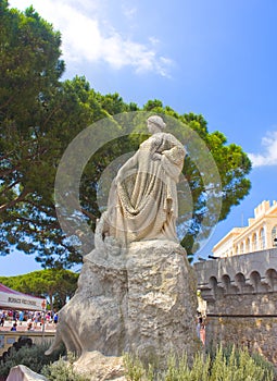 Monument to the Tribute to Colonies Etrages near the palace of Prince Monaco