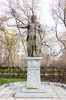 Monument to the Tsar Samuel in the center of the Bulgarian capital Sofia