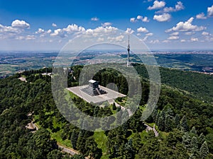 Monument to the unknown hero at Avala mountain, Belgrade Serbia