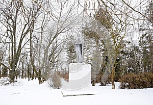 Monument to an unknown soldier in the park