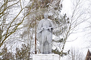 Monument to an unknown soldier in the park