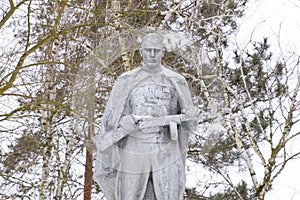 Monument to an unknown soldier in the park