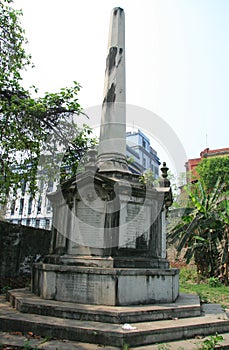 Monument to the victims of the Black Hole of Kolkata