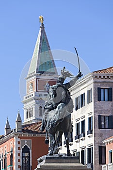 Monument to Victor Emmanuel II, first king of united Italy, Riva degli Schiavoni, Venice, Italy