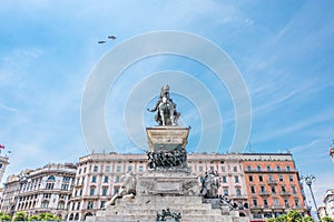 Monument to Victor Emmanuel II in Milan, Italy