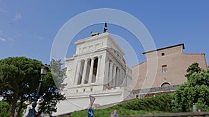 Monument to Victor Emmanuel II side view. Research institute Rome, Italy