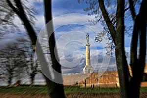 Monument to a Victor at the Kalemegdan fortress,Belgrade capitol of Serbia