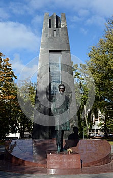Monument to Vincas Kudirka 1858-1899, Lithuanian composer, doctor, prose writer, poet, author of the Lithuanian national anthem photo