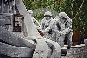 Monument to & x22;Those who saved the world& x22;, dedicated to the firefighters in the Chernobyl nuclear desaster