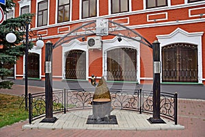 Monument to a woodpecker - a symbol of the city of Yelabuga. Tatarstan.