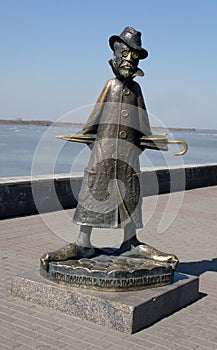 Monument to writer Anton Chekhov