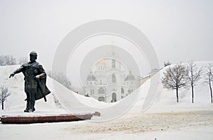 Monument to Yuri Dolgorukiy in Dmitrov Kremlin