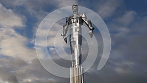 Monument to Yuri Gagarin 42.5-meter high pedestal and statue,Moscow, Russia