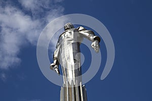 Monument to Yuri Gagarin, the first person to travel in space. It is located at Leninsky Prospekt in Moscow, Russia
