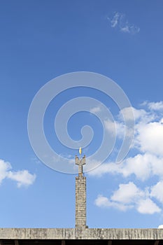 Monument on the top of cascade in Yerevan