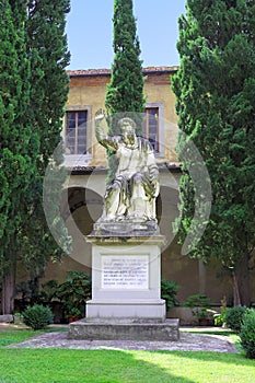 Monument in Uffizi Gallery, Italy. photo